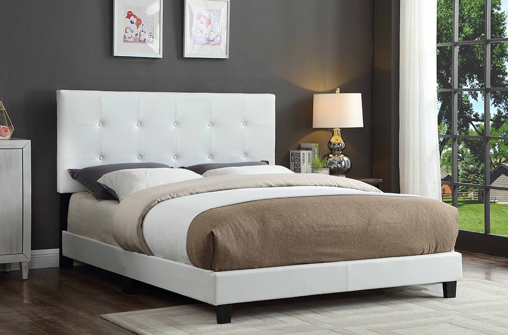 T2113 Double Size Bed White