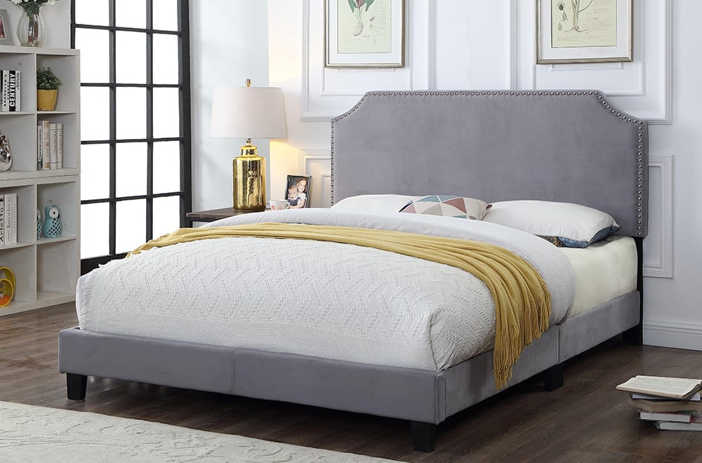 T2116 Double Size Bed Grey