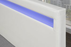 Alternative view of LX688 WH DHARA Full BED FRAME W/LED LIGHT, WHITE