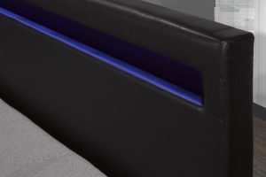 Alternative view of LX688 BLK DHARA Queen BED FRAME W/LED LIGHT BLACK