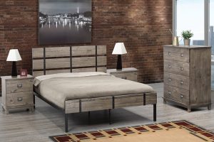 T2337G Double Size Bed Grey