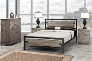 T2339G Double Size Bed Grey