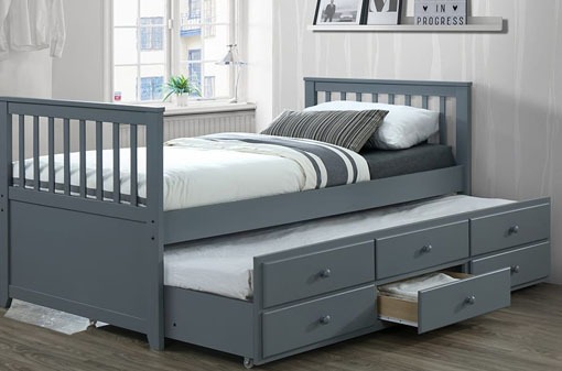 T-2100G 39″ Captains Bed (Grey) bunk bed