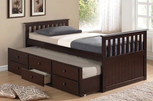 T-2100E 39″ Captains Bed (Espresso)