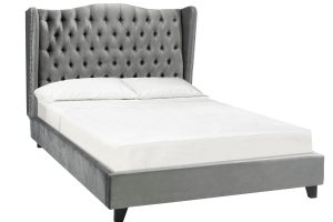 Alternative view of B1800-GR King PEARL BED FRAME GREY