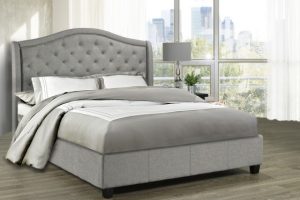 5262-GR MILAN King PLATFORM BED FRAME GREY