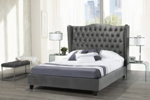 B1800-GR King PEARL BED FRAME GREY