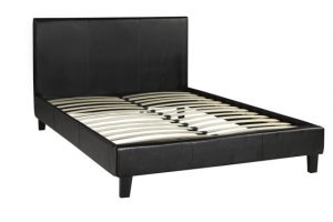 Queen Size Faux Leather Platform Bed