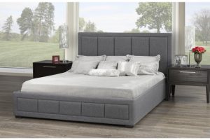 LX828-GR WESTLEY PLATFORM King BED W/LIFT STORAGE GREY