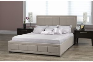 LX828-BEI WESTLEY PLATFORM Queen BED W/LIFT STORAGE BEIGE