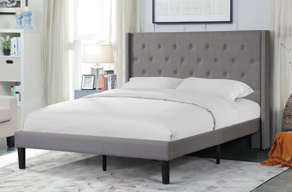 T2352 Double Size Bed Grey