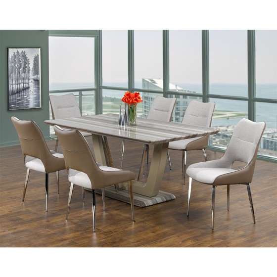 Brassex 7 piece F-798E T LEONARDO DINING SERIES