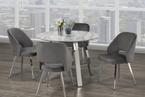 Brassex 5 piece F-1172-GR MABEL DINING SERIES