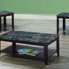 Modern 3-Piece Coffee Table Set with Marble Top