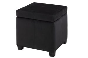 Brassex 2012XS BLK STORAGE OTTOMAN BLACK