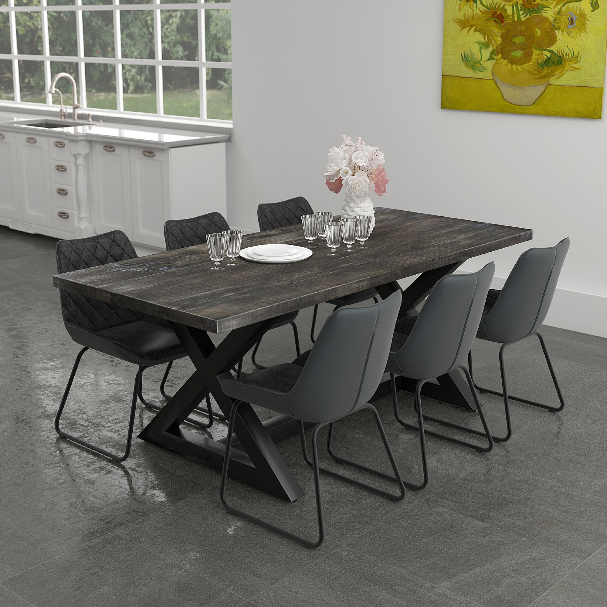 Worldwide Zax Rectangular Dining Table - Image 7