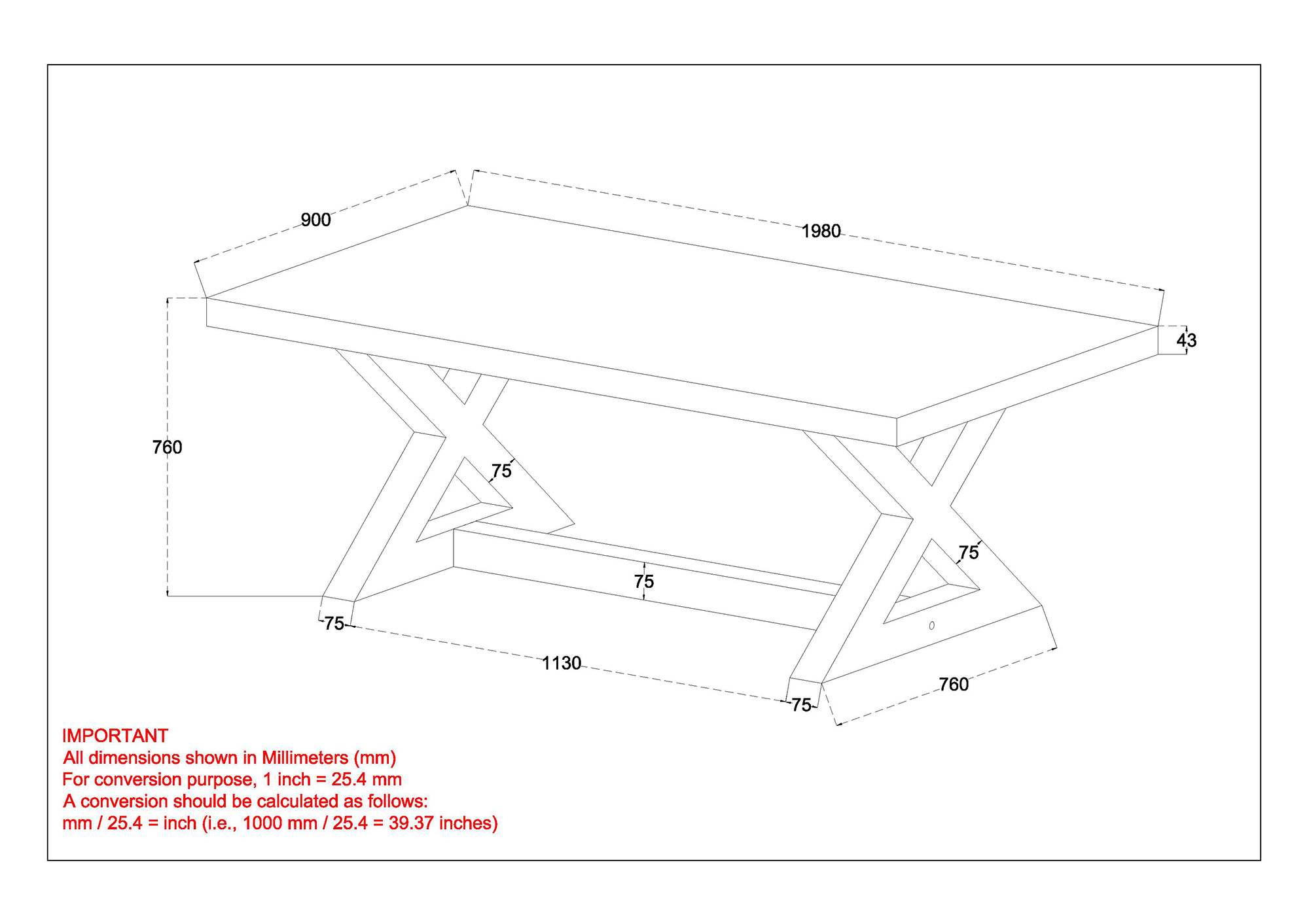 Worldwide Zax Rectangular Dining Table - Image 8