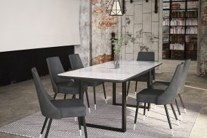 Alternative view of Worldwide Gavin Dining Table with Extension