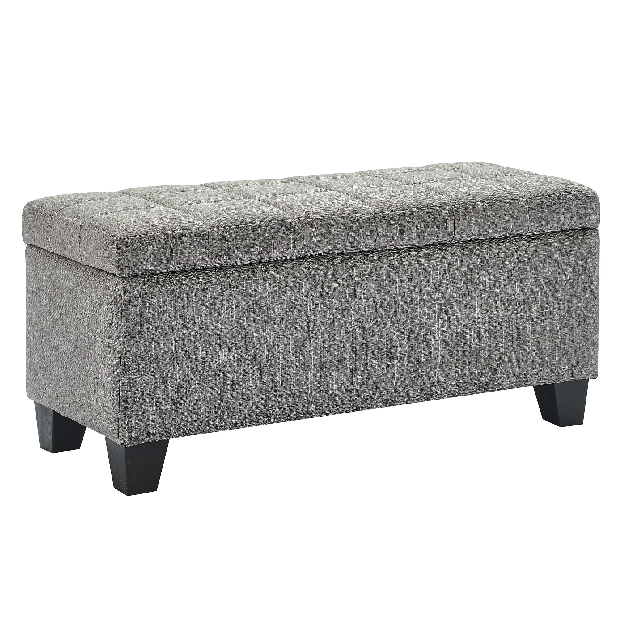 Worldwide Lila Rectangular Storage Ottoman in Grey - Image 2