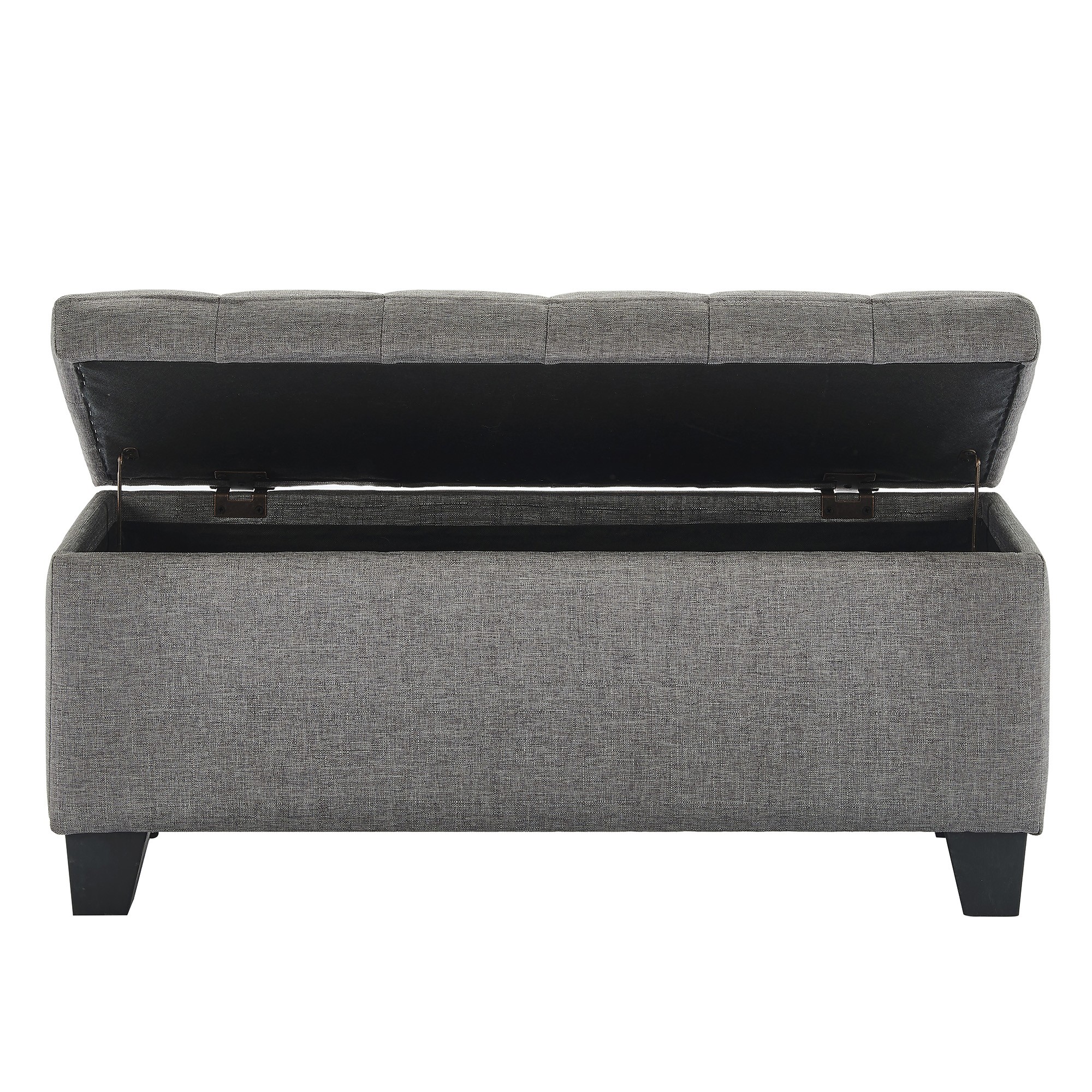 Worldwide Lila Rectangular Storage Ottoman in Grey