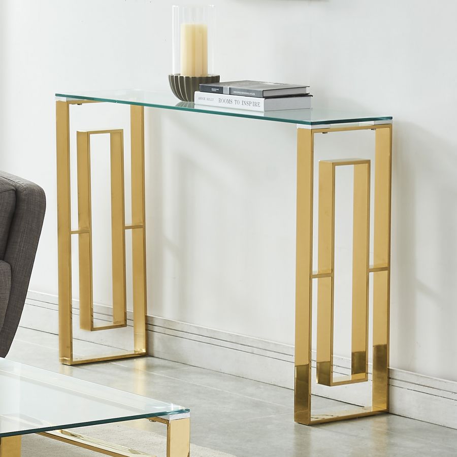 Worldwide Eros Console/Desk in Gold - Image 5