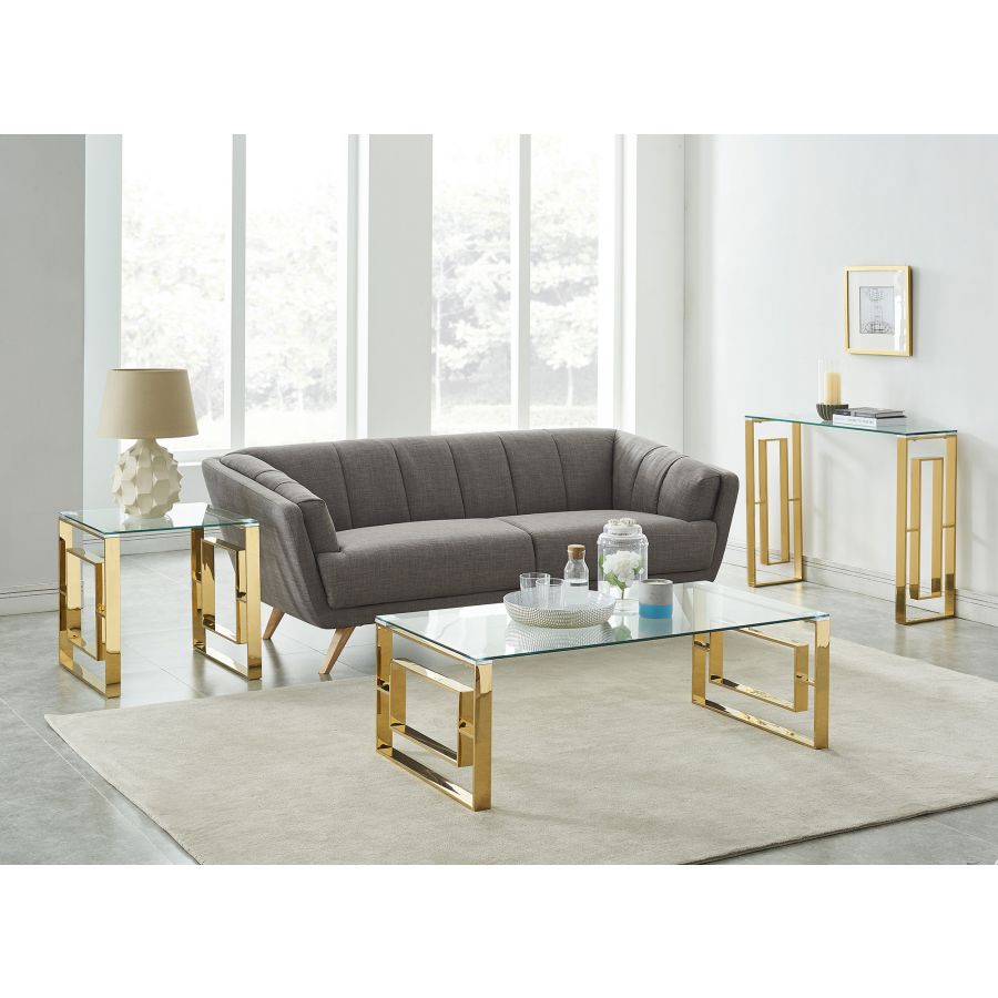 Worldwide Eros Console/Desk in Gold - Image 6