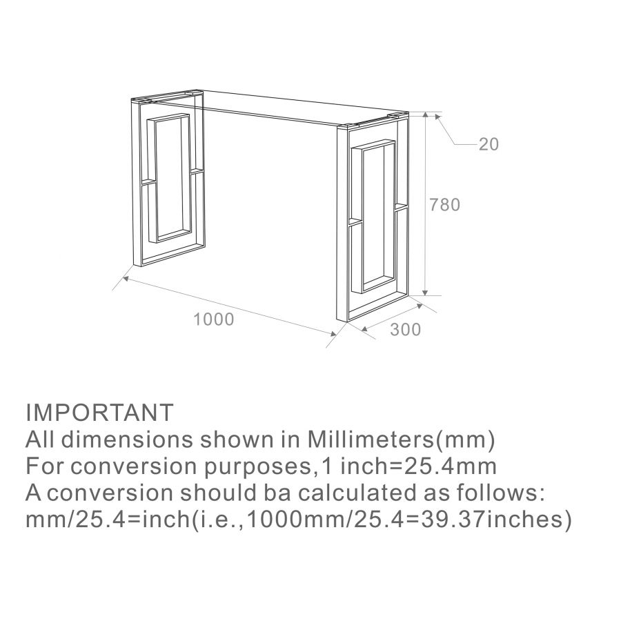 Worldwide Eros Console/Desk in Gold - Image 7