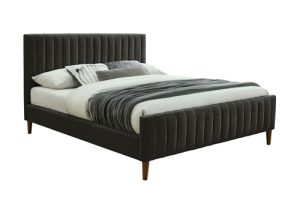 Worldwide Hannah Queen Platform Bed in Charcoal