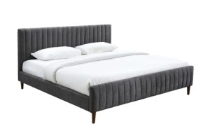 Worldwide Hannah King Platform Bed in Charcoal