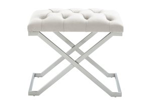 Worldwide Aldo Bench in Ivory/Silver