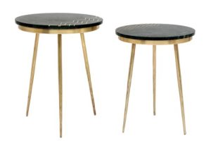 Belvin End table XC-52977 SET OF 2 GREEN MARBLE