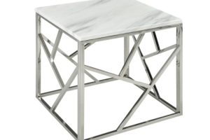 CAROLE End Table GY-ET2051214-M Faux Marble Top Carole