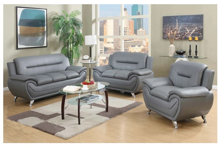 Speedy Grey 3pcs Sofa Set