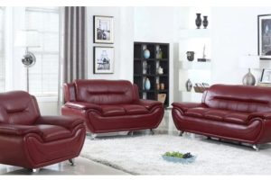 Speed Burgundy 3pcs Sofa Set