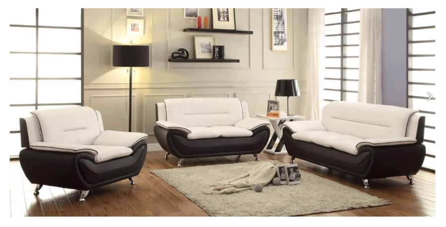 Speedy Black 3pcs Sofa Set - Image 2