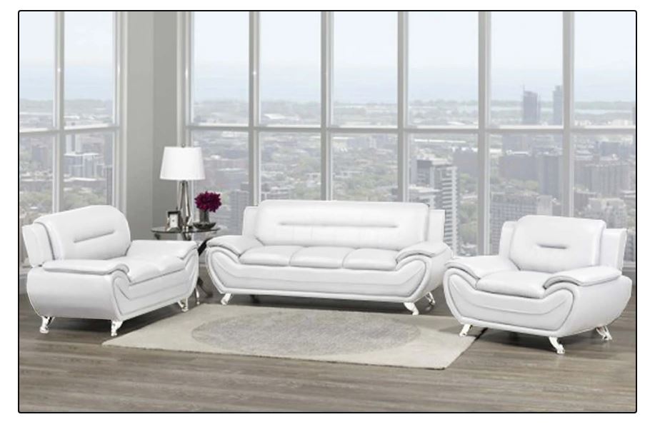 Speedy White 3pcs Sofa Set