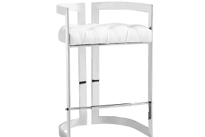 Majestic Counter Chair Gy-Cou-8050 Aspen White W/ Steel Base