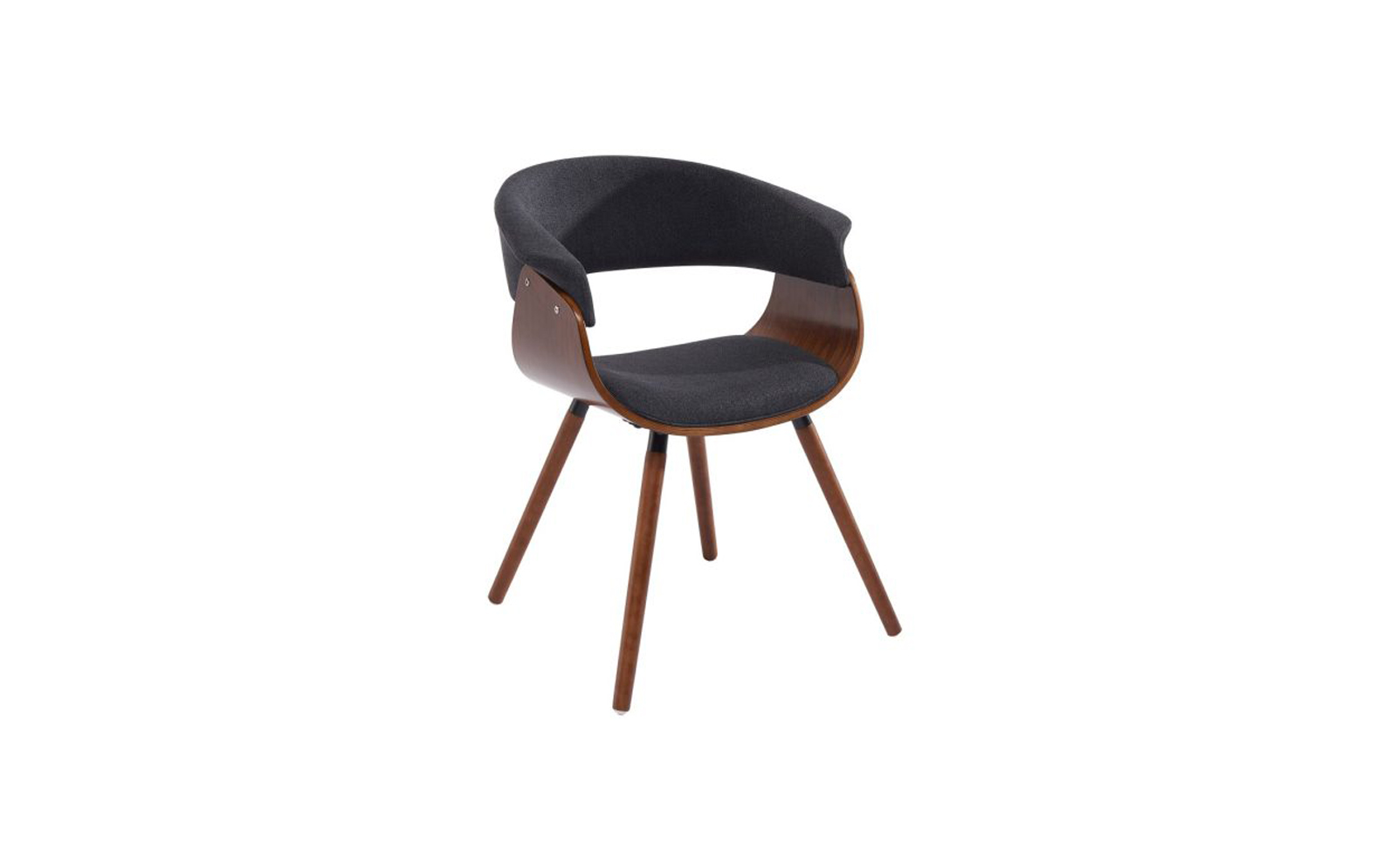 Holt Accent Chair in Charcoal and Walnut