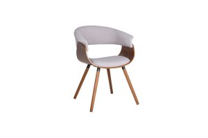 Holt Accent Chair in Grey and Walnut
