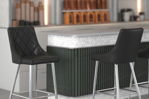 Alternative view of Devo 26" Counter Stool, Set of 2, in Black