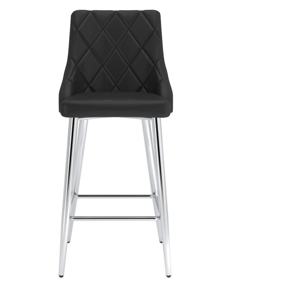 Devo 26" Counter Stool, Set of 2, in Black - Image 7