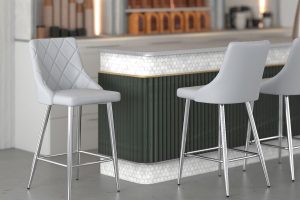 Alternative view of Devo 26" Counter Stool, Set of 2, in Light Grey
