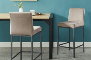 Alternative view of Diego 26 Inch Counter Stool, Set of 2 in Grey and Grey Leg
