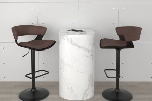 Alternative view of Rover Adjustable Air Lift Stool in Brown and Black