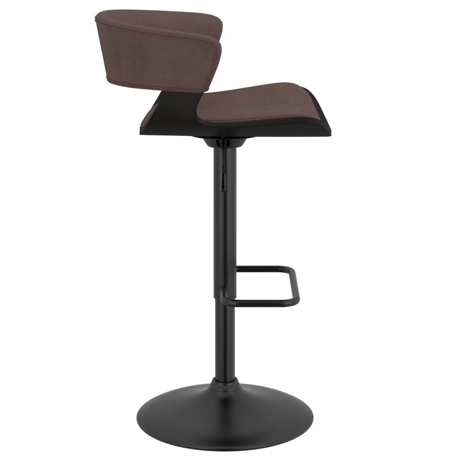 Rover Adjustable Air Lift Stool in Brown and Black - Image 7