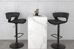 Alternative view of Rover Adjustable Air Lift Stool in Charcoal and Black
