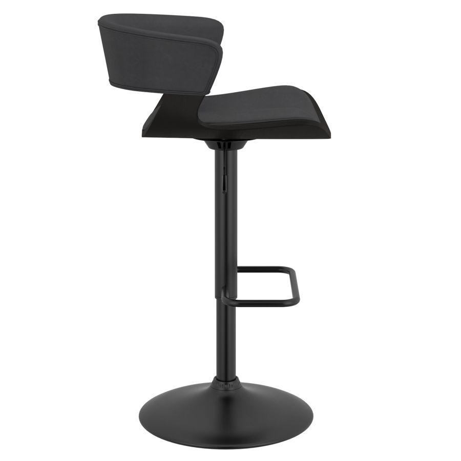 Rover Adjustable Air Lift Stool in Charcoal and Black - Image 7