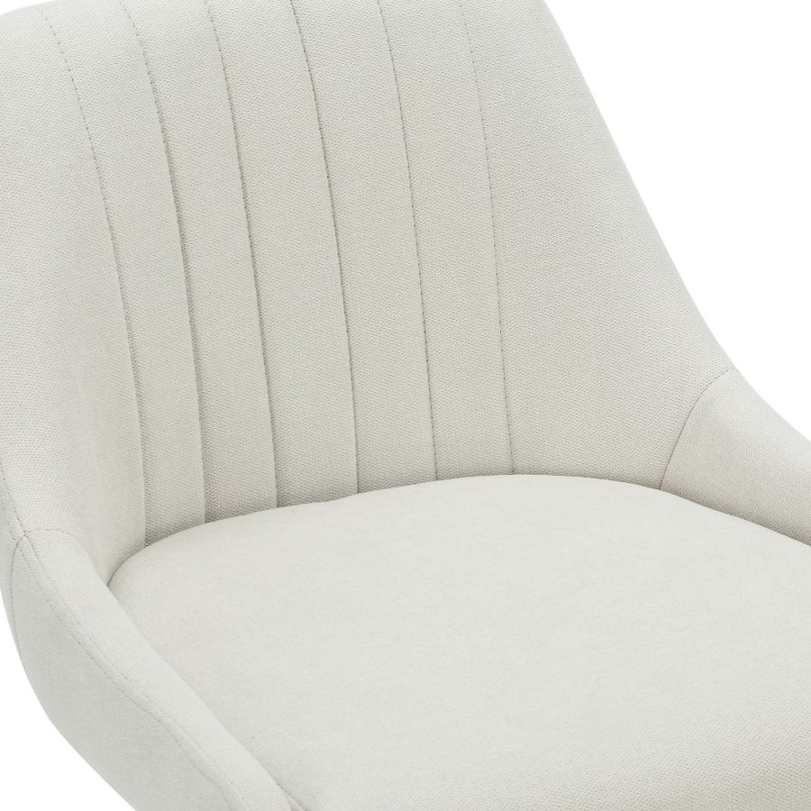 Kron Adjustable Height Air-Lift Swivel Stool, Set of 2, in Beige Fabric - Image 3