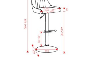 Alternative view of Kron Adjustable Height Air-Lift Swivel Stool, Set of 2, in White Faux Leather