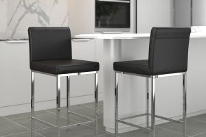 Alternative view of Porto 26" Counter Stool, Set of 2 in Black and Chrome